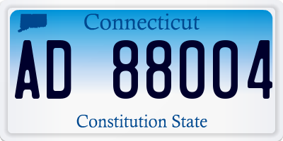 CT license plate AD88004