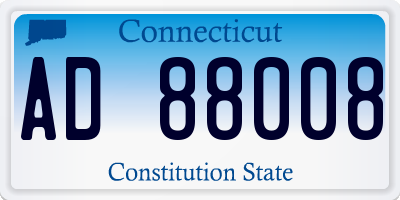 CT license plate AD88008