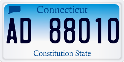 CT license plate AD88010