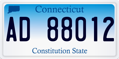 CT license plate AD88012