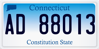 CT license plate AD88013