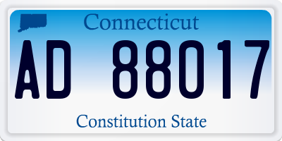 CT license plate AD88017