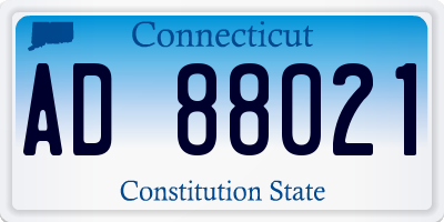 CT license plate AD88021