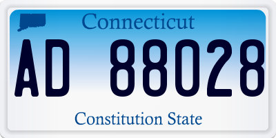 CT license plate AD88028