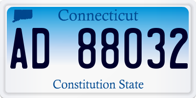 CT license plate AD88032