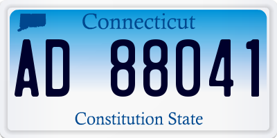 CT license plate AD88041