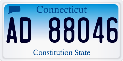 CT license plate AD88046