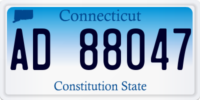 CT license plate AD88047