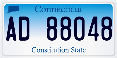 CT license plate AD88048