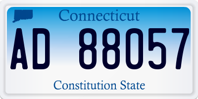 CT license plate AD88057