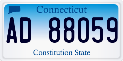 CT license plate AD88059