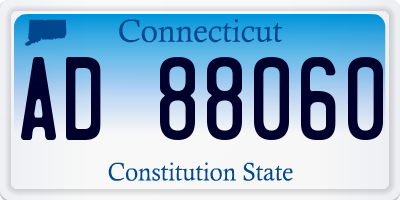CT license plate AD88060