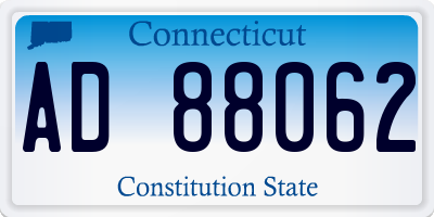 CT license plate AD88062