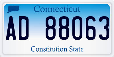 CT license plate AD88063