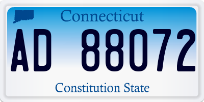 CT license plate AD88072
