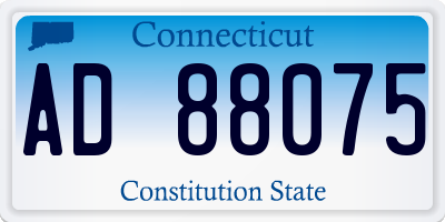 CT license plate AD88075