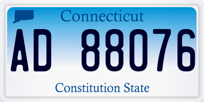 CT license plate AD88076