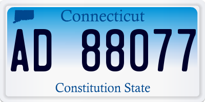 CT license plate AD88077