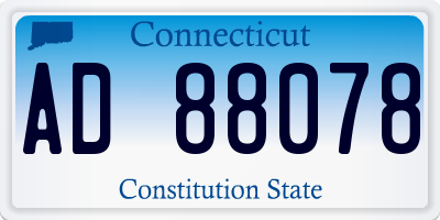 CT license plate AD88078
