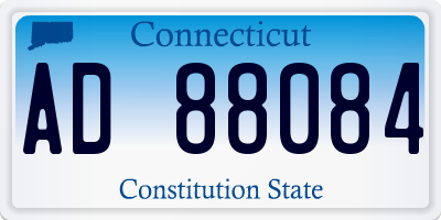 CT license plate AD88084