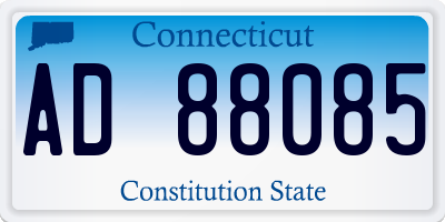CT license plate AD88085