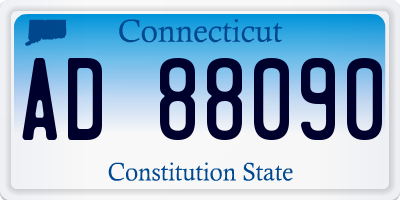 CT license plate AD88090