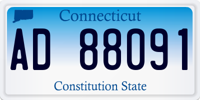 CT license plate AD88091