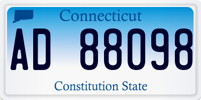 CT license plate AD88098