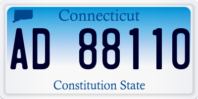 CT license plate AD88110