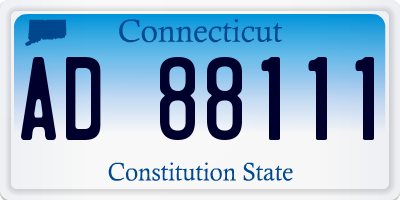 CT license plate AD88111