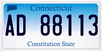 CT license plate AD88113