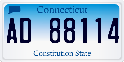 CT license plate AD88114