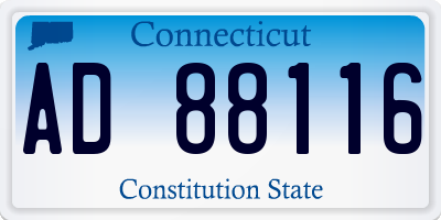 CT license plate AD88116