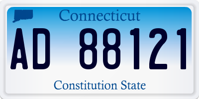 CT license plate AD88121