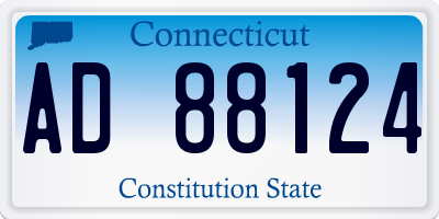 CT license plate AD88124