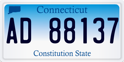 CT license plate AD88137