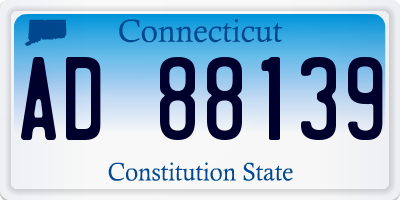 CT license plate AD88139
