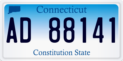 CT license plate AD88141