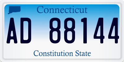 CT license plate AD88144
