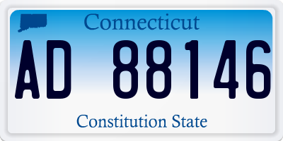 CT license plate AD88146