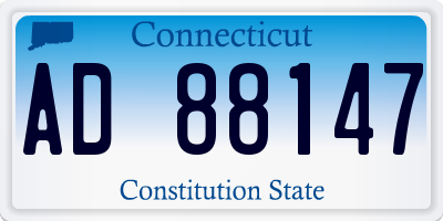 CT license plate AD88147