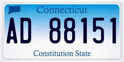 CT license plate AD88151