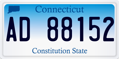 CT license plate AD88152