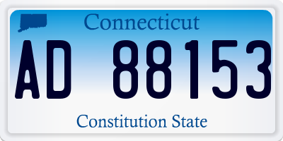 CT license plate AD88153