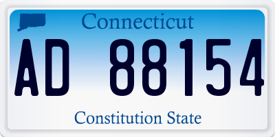 CT license plate AD88154