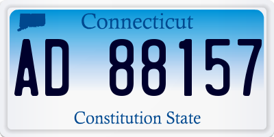CT license plate AD88157