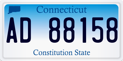 CT license plate AD88158