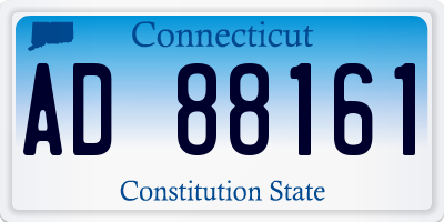 CT license plate AD88161