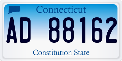 CT license plate AD88162