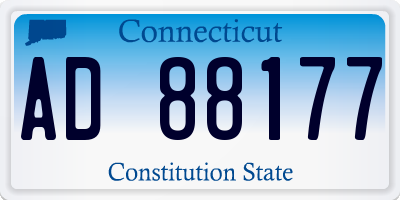 CT license plate AD88177